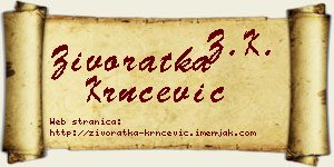 Živoratka Krnčević vizit kartica